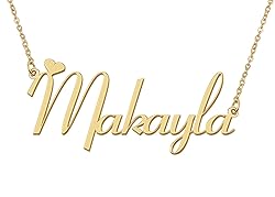 Aoloshow 18k Gold Plated Makayla Heart Name