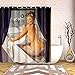 Fangkun Shower Curtain Sexy Pretty Girl Bathing Design - Vintage Retro Pin Up Girls Bathroom Curtains Art Painting Decor Set - 12pcs Shower Hooks - 72 x 72 inches