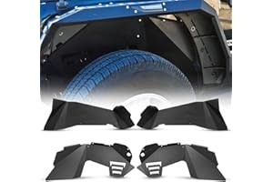 Wolfstorm Fender Inner Liners Front and Rear Wheel Liners compatible with 2007-2017 Jeep Wrangler JK 2-Doors & 4-Doors Black Powder Coated 4 PCS (Front and Rear)