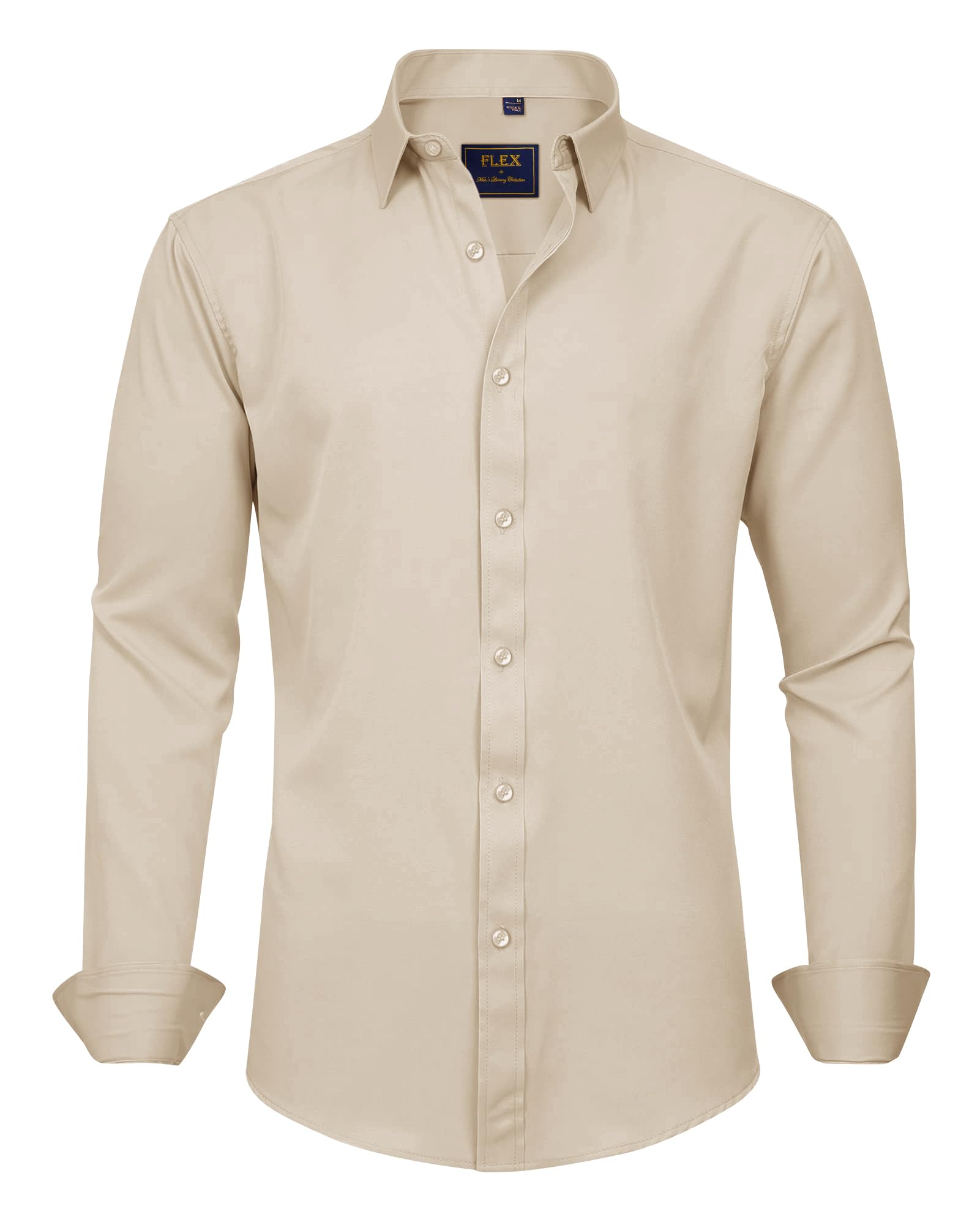 J.VER Men's Dress Shirts Solid Long Sleeve Stretch