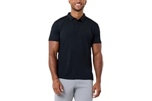 INTO THE AM Performance Dri Fit Polo Shirts for Men S-4XL - Quick Dry Moisture Wicking Athletic Sport Collar Work Shirts