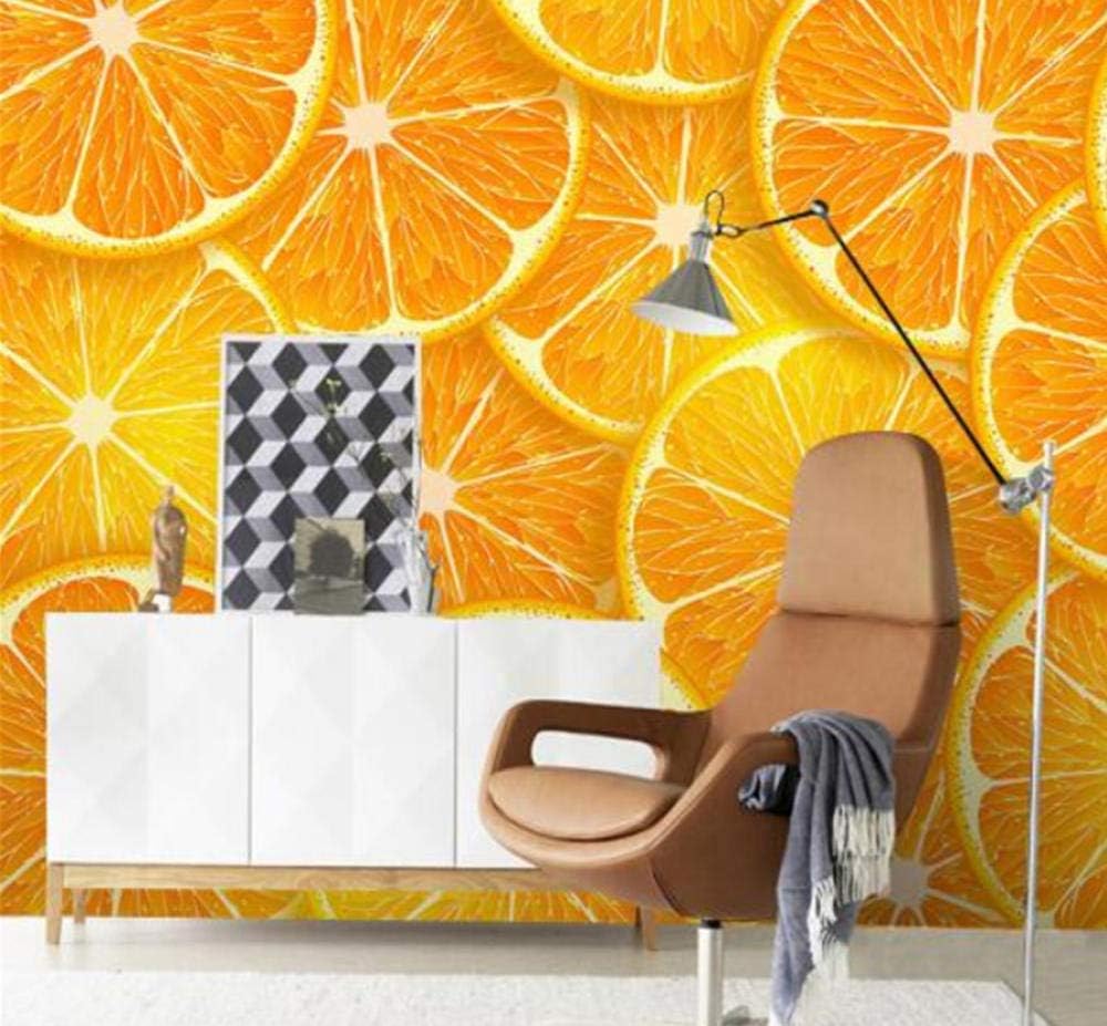 Amazon Wkxzz 現代の3d壁紙壁不織布壁紙レモンスライス壁画寝室リビングルーム装飾壁紙 400x280cm 壁紙