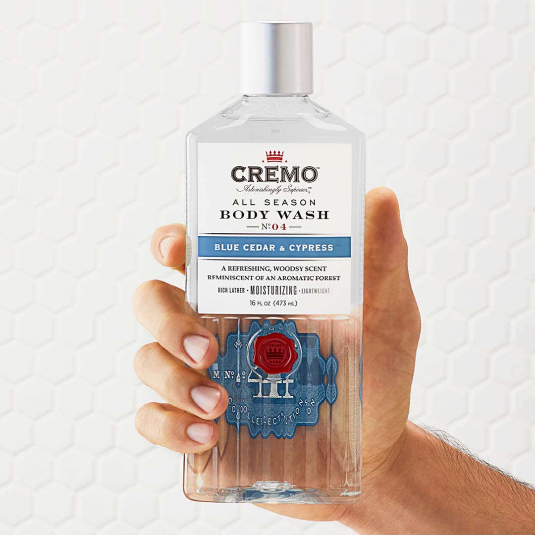 Cremo Rich-Lathering Blue Cedar & Cypress Body Wash, A Woodsy Scent with Notes of Lemon Peel, Cypress and Cedar, 16 Oz (2-Pack) : Beauty