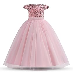 Nileafes Flower Girl Pageant Sequins Dress Princess