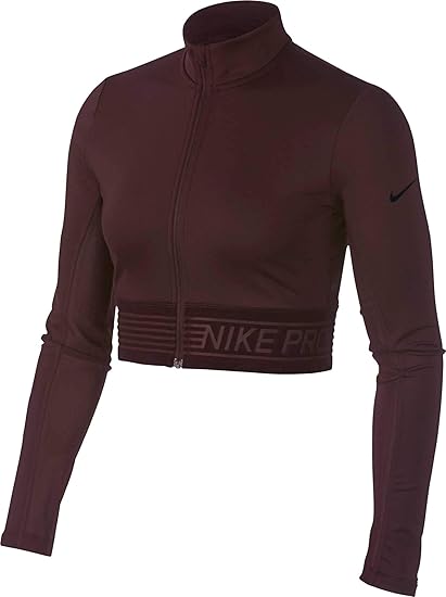 burgundy nike crop top