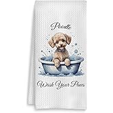 Fuasei Poodle Gifts Bathroom Hand Towels, Poodle Dog Hand Towels for Bathroom, Poodle Decor Bathroom Towels, Poodle Gifts for Women, Dog Bathroom Decor, Kids Bathroom Decor, 16x24 Inch