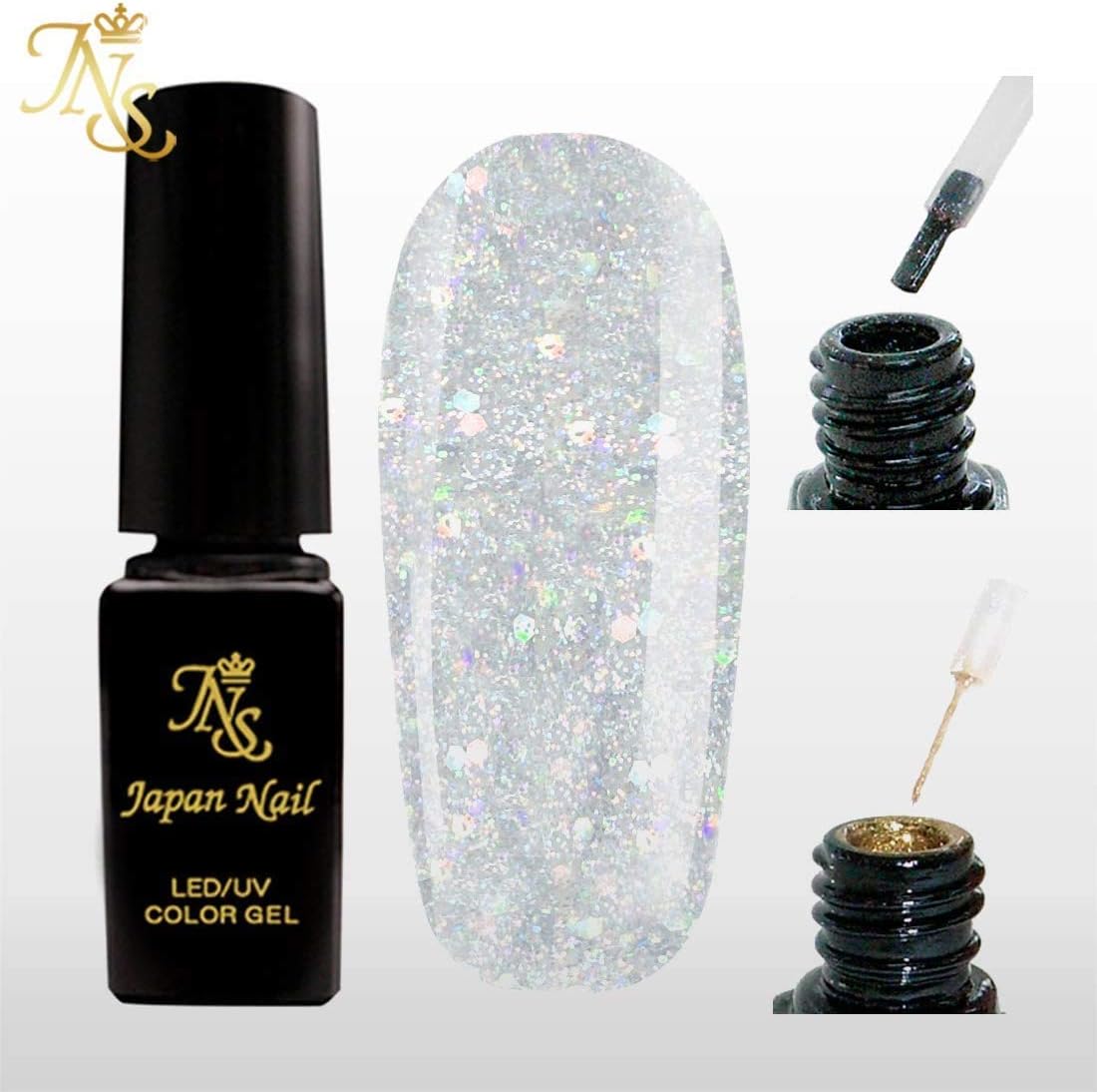 Amazon ジャパンネイル カラージェルleduvソークオフ5ml シルバーマジック E6 N159 シリーズ2 ジャパンネイル ジェルネイル 通販