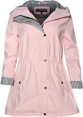 cinched waist raincoat