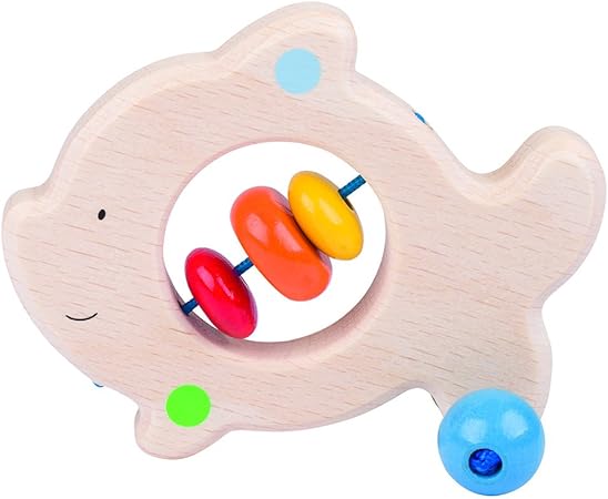 Amazon Heimess はじめての木のおもちゃ ころころさかな がらがら ラトル おもちゃ