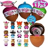 Li'l Woodzeez Surprise Bobbleez - Collectible Animal Figurines - Series 1 (4 Pack)