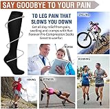 Gcbiger Compression Socks 15-20mmHg 7 Pairs for Men Women Athletic Nurse Medical view 7