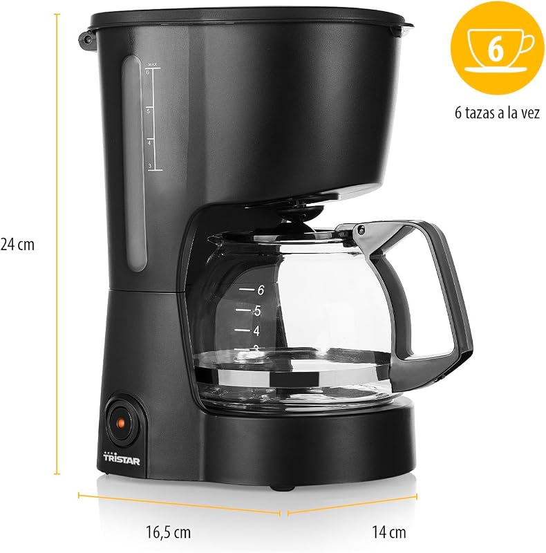 Cafeteira princess cm-1246, elemento anti-gotejamento, preta, 600 w