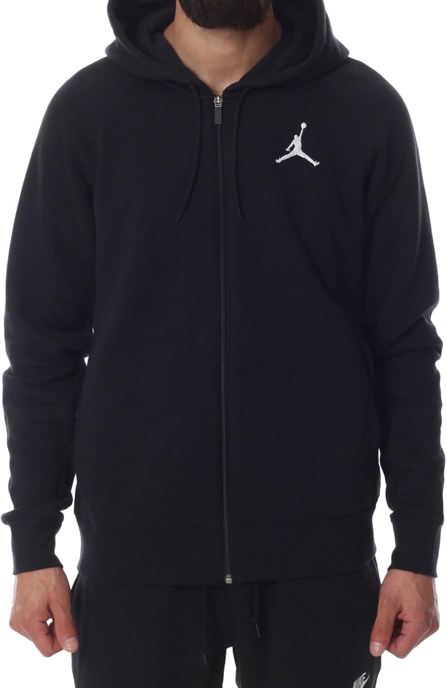 Amazon.com: Jordan Air Jordan Flight Fleece FullâZip Basketball Hoodie (3XL, Black/White): Clothing