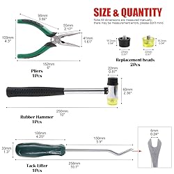 Hilitchi 5 Pcs Upholstery Tools Double-Faced Soft