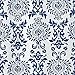mDesign STALL Sized Decorative Damask Print - Easy Care Fabric Shower Curtain with Reinforced Buttonholes, for Bathroom Showers, Stalls and Bathtubs, Machine Washable - 54
