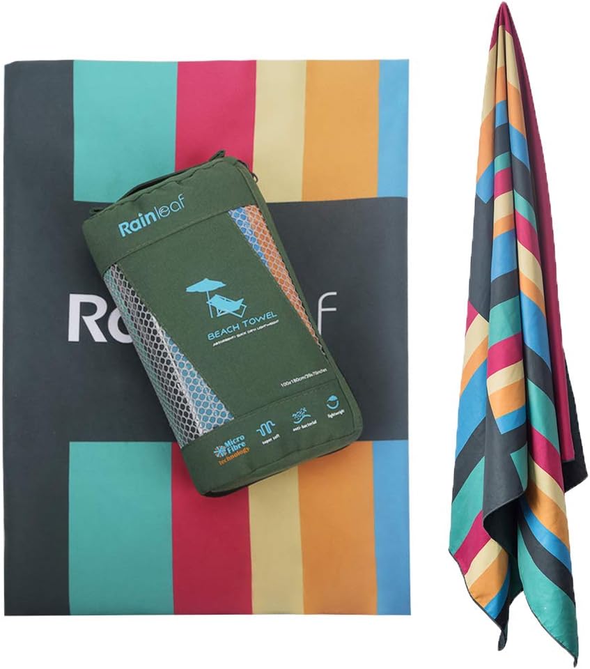 Rainleaf Microfiber Beach Towel, Army Green : Sports & Outdoors