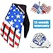 RIGWARL Cycling MTB Gloves with American Flag Design for Motocross Climbing Hiking (Blue and White, Large)