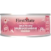 FirstMate Wet Cat Food Limited Ingredient Wild Salmon Formula &ndash; Grain Free, High Protein, Single Ingredient, Canned Cat Food &ndash; 3.2 oz Case of 24