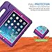 HDE Case for iPad 9.7-inch 2018/2017 Kids Shockproof Bumper Hard Cover Handle Stand w/Built in Screen Protector for New Apple Education iPad 9.7 Inch (6th Gen) / 5th Generation iPad 9.7 Purple Pink