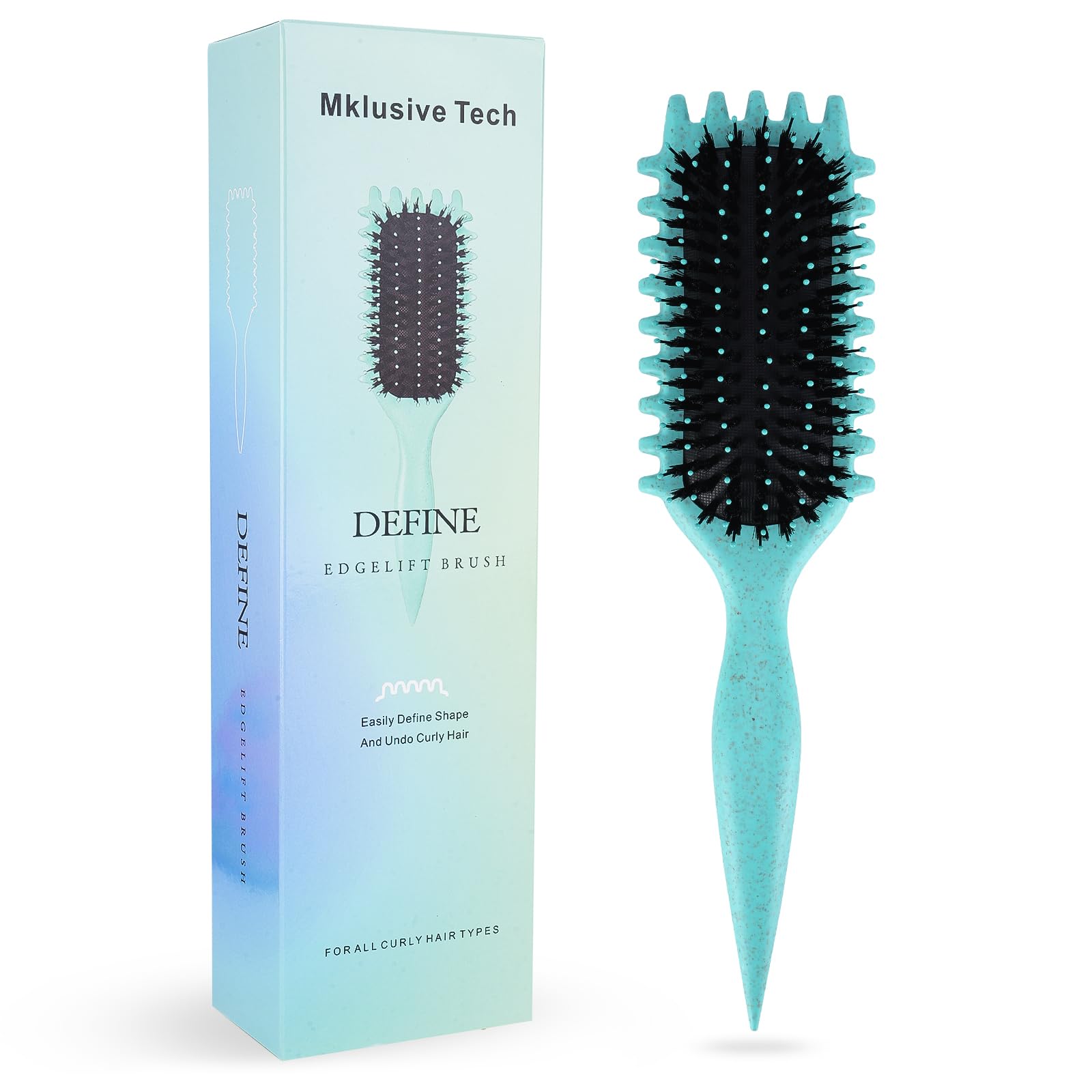 Photo 1 of MklusiveTech Curling Brush By Candybrush Curly Hair Brush Designed Reduces Pulling and Curl Separation Curl Defining Brush Taking Care Of curly Hair Brush