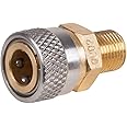 Universal 1/8" BSPP Male Thread Quick-Disconnect Plug Adapter, Foster Female Quick-Disconnect to 1/8'' BSPP Male, 5000 PSI, PCP Paintball Charging Fittings Plug