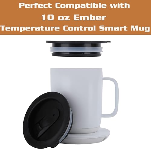 2 PCS Coffee Mug Lid Compatible with Temperature Control Smart Mug 2 10 oz, Coffee  Mug Lid Replacement, Silicone Coffee Cup Lid, 100% Sealed Mug Lid, For  Splash-proof Mug Silicone Lid in