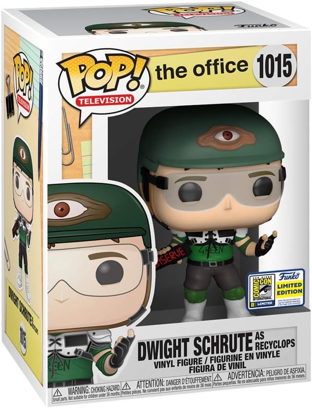 Funko Pop! Dwight as Recyclops w/Helmet (Summer Convention Exclusive) #1015, Blue - Image 5