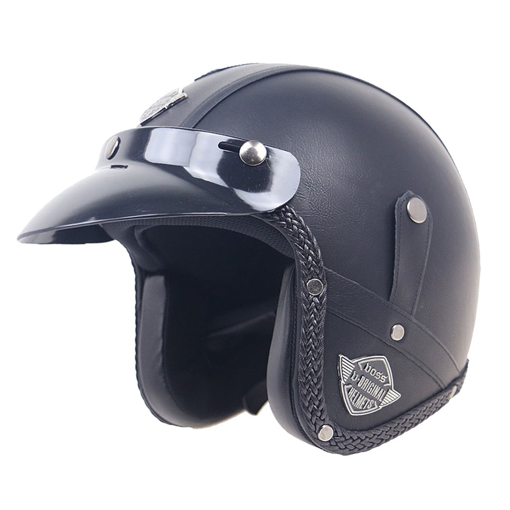 Baoblaze Casco Moto Stile Vintage Elegante In Cuoio Universale Moto Cafe  Racer #4 L Auto e Moto Caschi tomorrowshope.tv