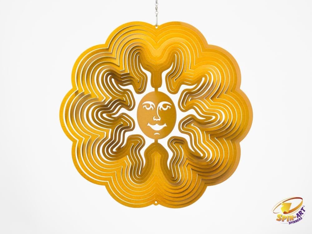 Spin Art Original Sun Gold Wind Spinner (6-Inch)