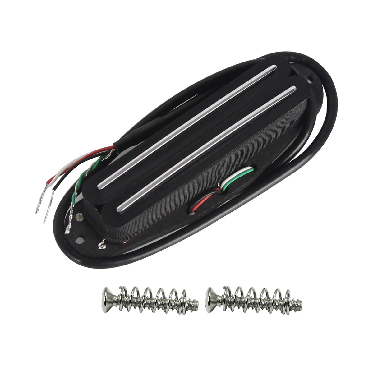 FLEOR Alnico 5 Hot Rail Humbucker Single-Coil-Sized Pickup 12-13K Bridge Pickup Black Fit ST SQ TL Guitar