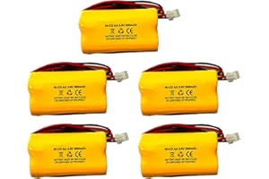 BATTERY HAWK (5 Pack) 3.6v 900mAh Ni-Cd Exit Sign Emergency Light Battery Exitronix 10010037 Max Power B2-0031 Unitech AA900MAH Unitech LEDR-1 6200RP Dantona CUSTOM-318 OSA230 Lowes 253799 BGN800-3GWP-PR326EC
