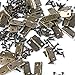 Aneco 50 Pieces Antique Bronze Mini Hinges Retro Butt Hinges with 200 Pieces Replacement Hinge Screws, with Plastic Contain Box