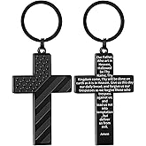DuoDiner Easter Basket Stuffers -Cross Keychains Gifts Religious Gifts for Men