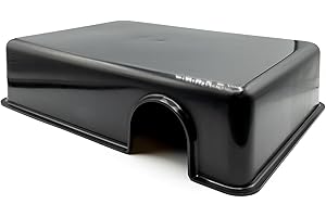 Pangea Reptile Hide Box (D - Large 13"x9"x3") - Fits Most Standard Rack Units, Usable as Snake Tank Accessories, Good for Ball Python, Boas, Leopard Geckos, Kingsnake