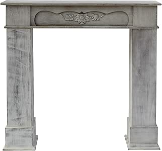 Rebecca Mobili Imitación de Chimenea, Marco de Chimenea Blanco, Madera