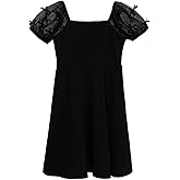Speechless Girls Short Sleeve Scuba Crepe Skater Party Dress