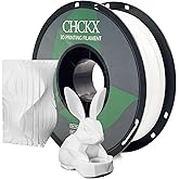 CHCKX PETG 3D Printer Filament, Dimensional Accuracy +/- 0.03 mm, 1kg Spool(2.2lbs), 1.75 mm Fit for Most 3D Printers, White