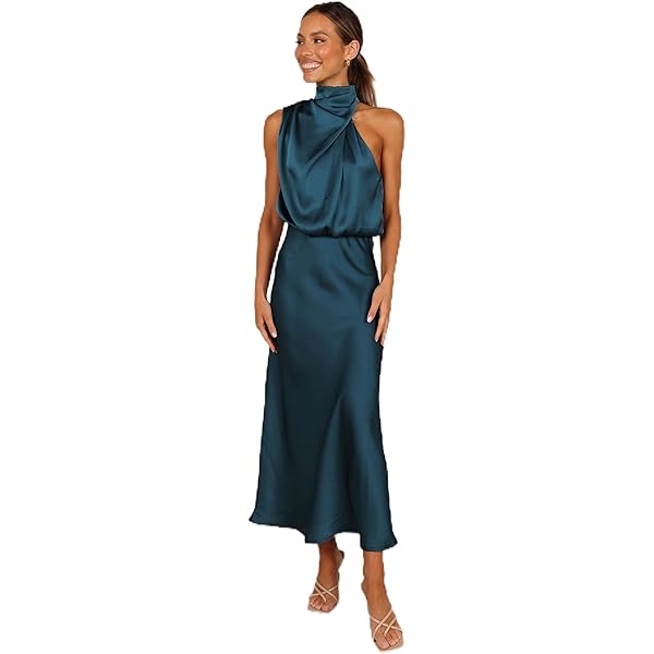 open lace back dress Petal and Pup Women's Pontee One Shoulder Pleated Midi Dress main image 1