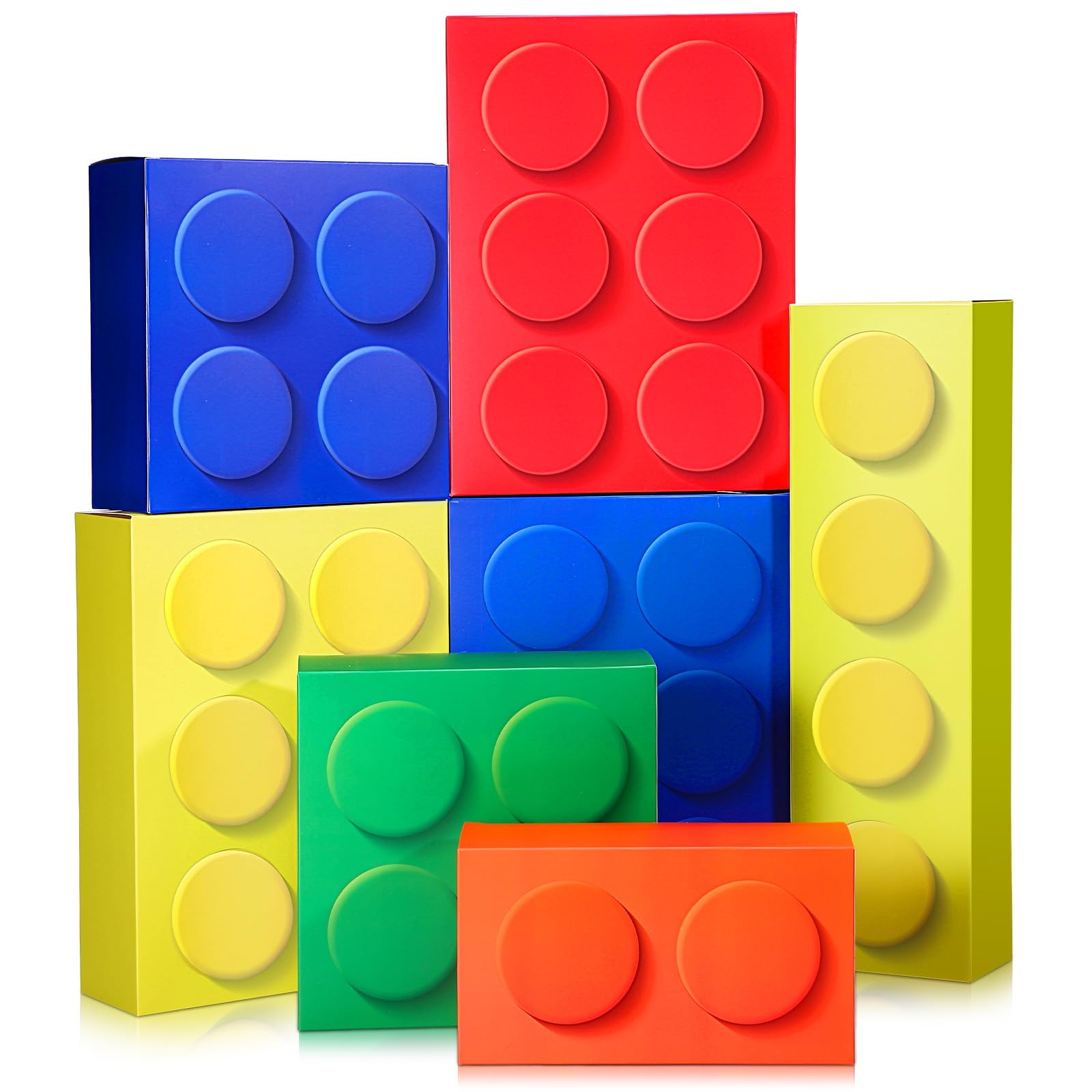Zhanmai 14 Pcs Paper Building Blocks Boxes in 4 Size Mystery Party ...