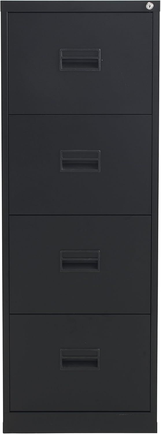 Office Hippo Heavy Duty Steel Filing Cabinet, 4 Drawer Filing Cabinet, Fully Welded Construction with 40kg Drawer Tolerance - Image 3