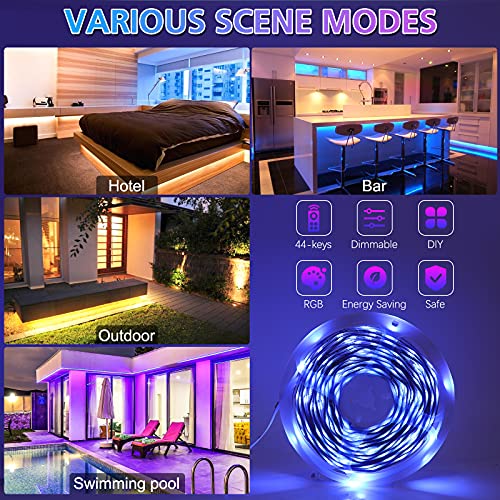 Jadisi Led Lights Strip for Bedroom 16.4ft Smart Led Strip Lights Music