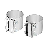 Godimg 5.0 Inch (2Pcs) Exhaust Clamp, 5 Inch Butt