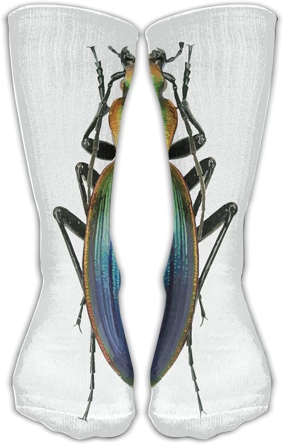 Insect Beetle Men's Woman Crew Socks Novelty Running