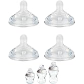 Silicone Nipple (M) for Tommee Tippee Natural Start Anti-Colic Baby Bottles, Medium Flow, 3m+, 4 Count