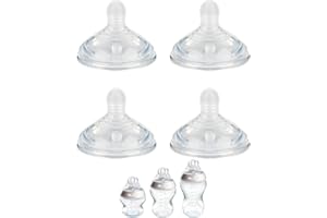 XUNICUTE Silicone Nipple (M) for Tommee Tippee Natural Start Anti-Colic Baby Bottles, Medium Flow, 3m+, 4 Count
