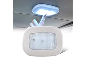 Teguangmei Auto Car Interior Ceiling Roof Dome Light Fixture with USB Rechargeable 10LEDs Press Switch Wireless Car Dome Lamp Universal for Car Truck Trailer Camper Motorhome Boat(White Light)