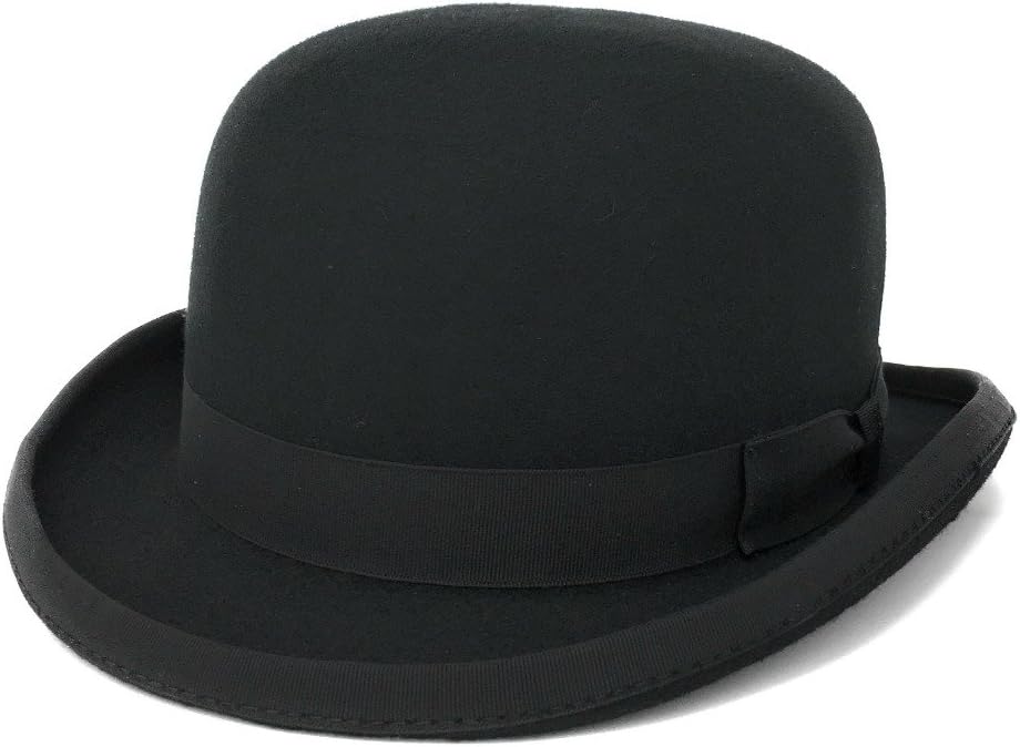 Cotswold Country Hats Luxury Stiff Build Traditional Wool Felt Bowler Hat. Satin Lined. British English Derby Bowler Hat