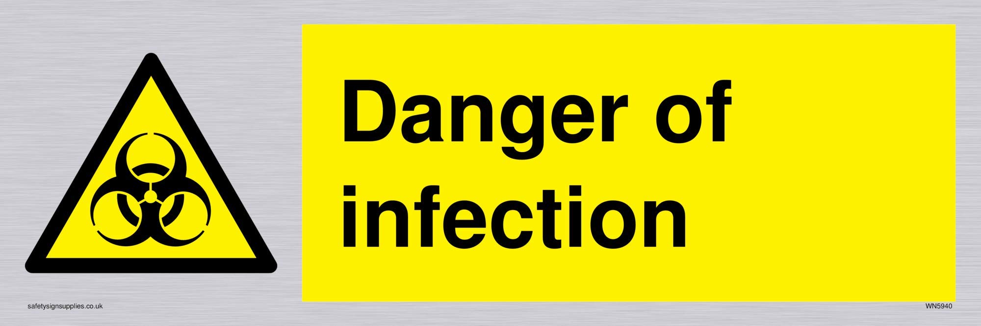 Viking Signs Danger of infection sign - Vinyl Silver sticker