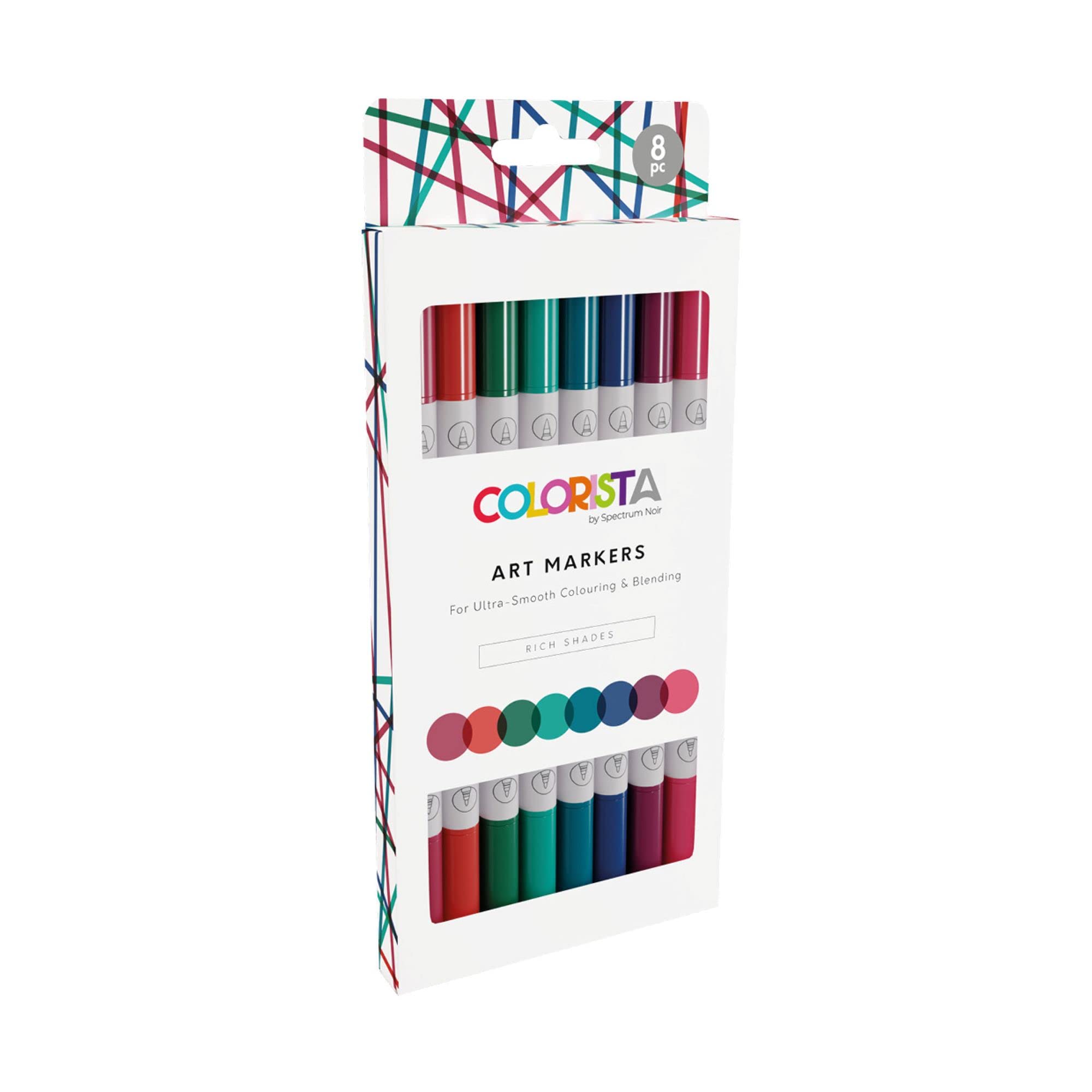 Spectrum Noir Colorista Art Markers - Pack of 8 - Rich Shades