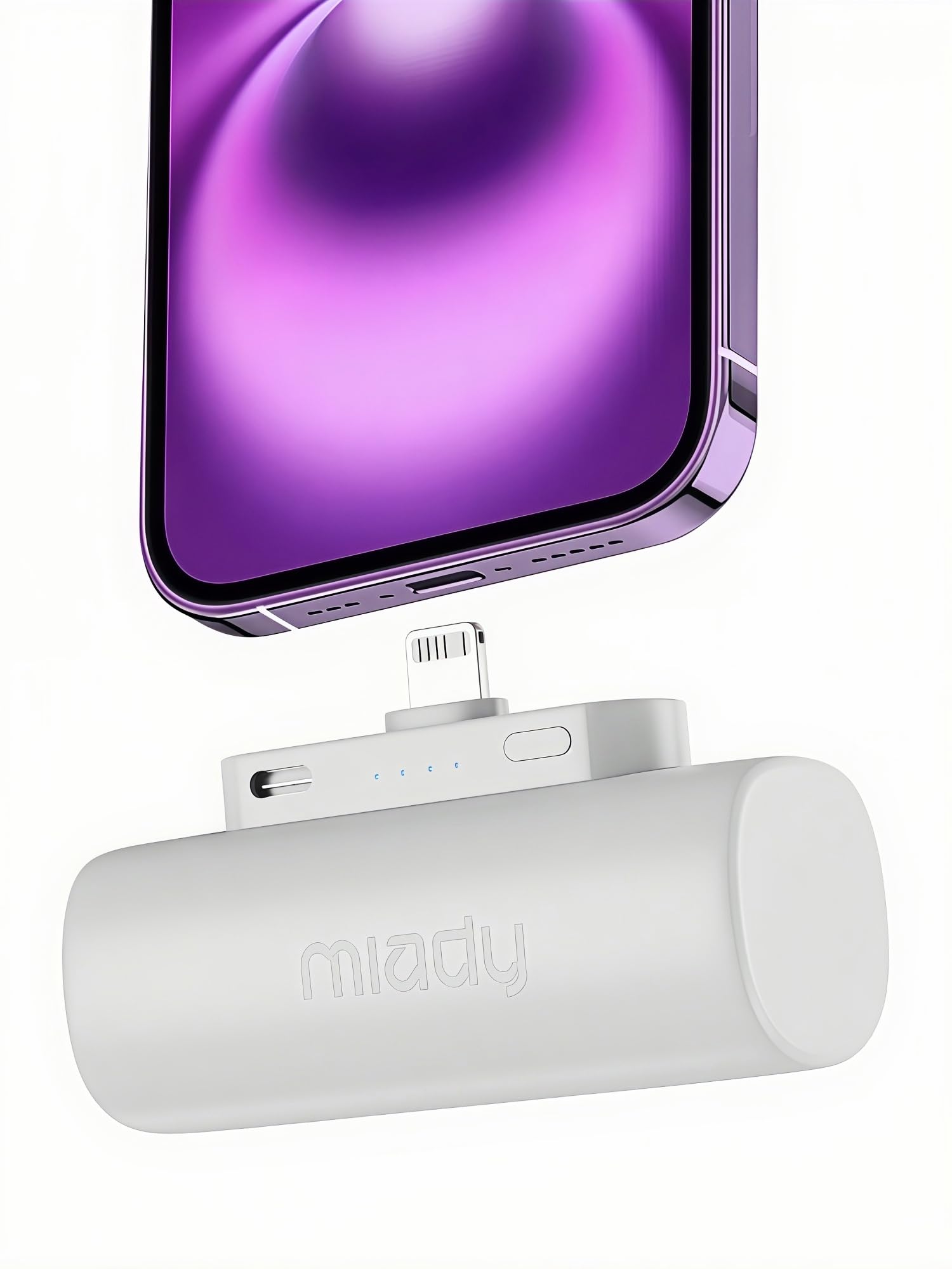 Miady 5000mAh Mini Powerbank für iPhone, klein Aber stark Externe Handyakku 9